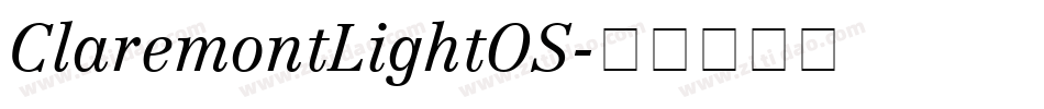 ClaremontLightOS字体转换