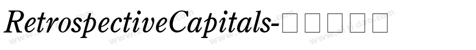 RetrospectiveCapitals字体转换