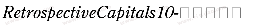 RetrospectiveCapitals10字体转换
