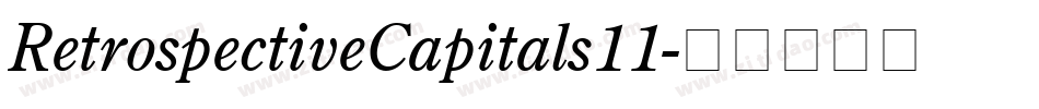 RetrospectiveCapitals11字体转换