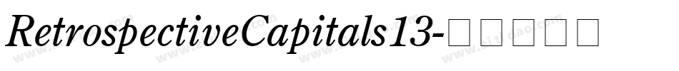 RetrospectiveCapitals13字体转换