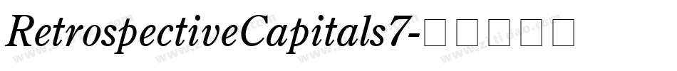 RetrospectiveCapitals7字体转换