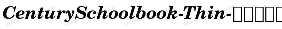 CenturySchoolbook-Thin字体转换