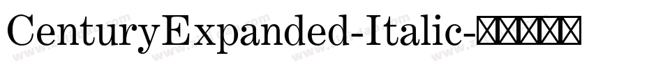 CenturyExpanded-Italic字体转换