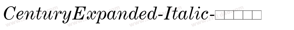 CenturyExpanded-Italic字体转换