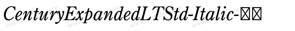 CenturyExpandedLTStd-Italic字体转换