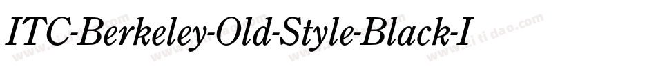 ITC-Berkeley-Old-Style-Black-It字体转换