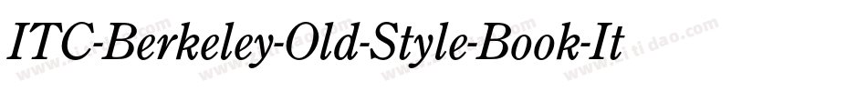 ITC-Berkeley-Old-Style-Book-It字体转换