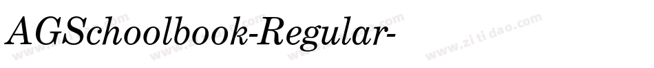 AGSchoolbook-Regular字体转换