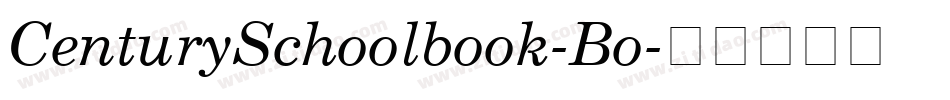 CenturySchoolbook-Bo字体转换