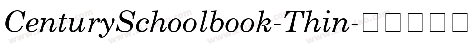 CenturySchoolbook-Thin字体转换