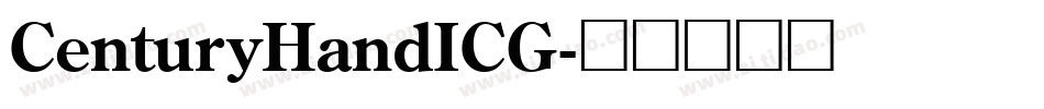 CenturyHandICG字体转换
