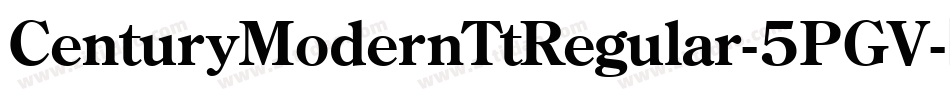CenturyModernTtRegular-5PGV字体转换