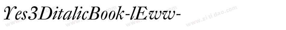 Yes3DitalicBook-lEww字体转换