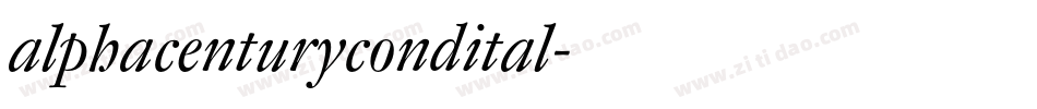 alphacenturycondital字体转换