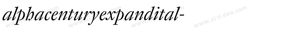 alphacenturyexpandital字体转换