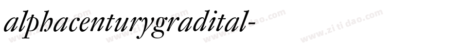 alphacenturygradital字体转换