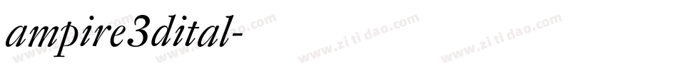 ampire3dital字体转换