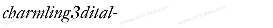 charmling3dital字体转换