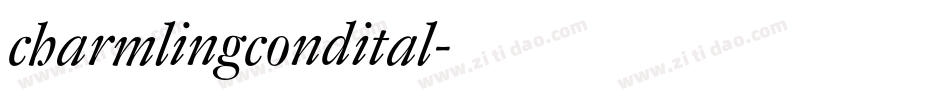 charmlingcondital字体转换