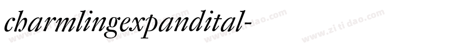 charmlingexpandital字体转换