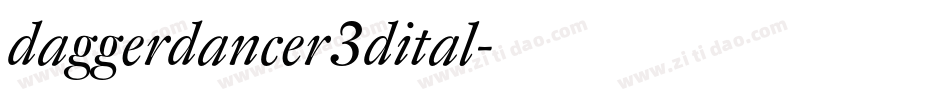 daggerdancer3dital字体转换