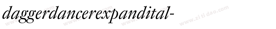 daggerdancerexpandital字体转换