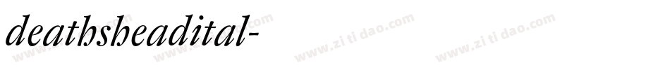 deathsheadital字体转换