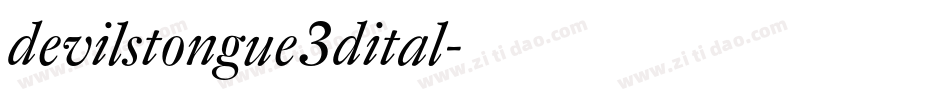 devilstongue3dital字体转换
