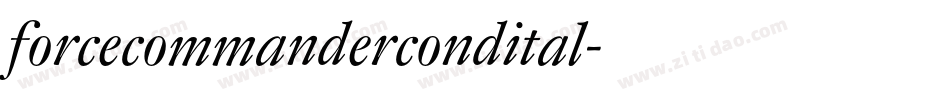 forcecommandercondital字体转换