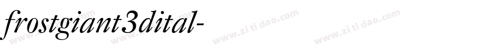 frostgiant3dital字体转换