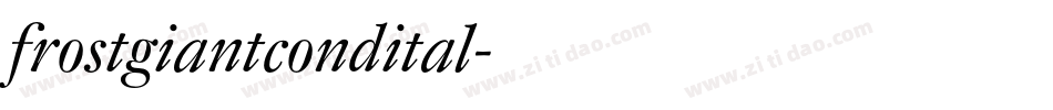 frostgiantcondital字体转换