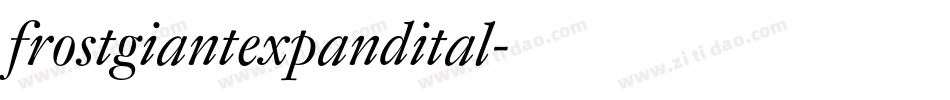 frostgiantexpandital字体转换