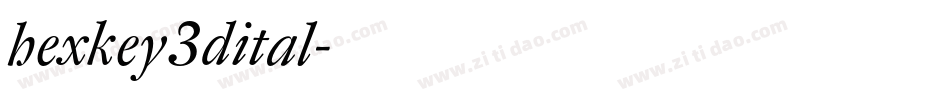 hexkey3dital字体转换