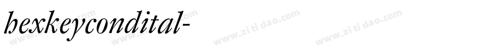 hexkeycondital字体转换