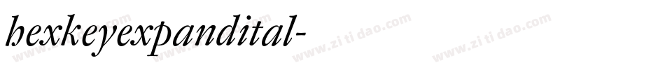 hexkeyexpandital字体转换