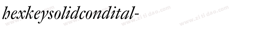 hexkeysolidcondital字体转换
