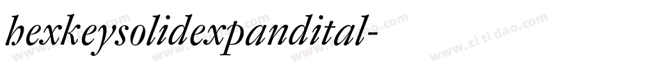 hexkeysolidexpandital字体转换