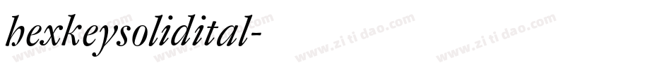 hexkeysolidital字体转换
