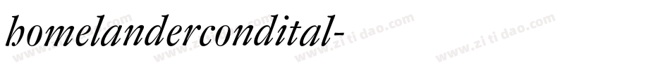 homelandercondital字体转换
