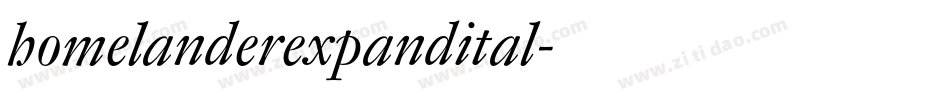 homelanderexpandital字体转换