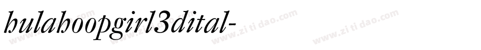 hulahoopgirl3dital字体转换