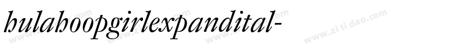 hulahoopgirlexpandital字体转换