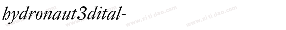hydronaut3dital字体转换