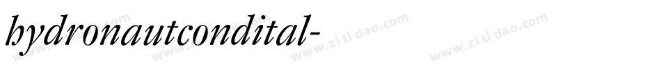 hydronautcondital字体转换