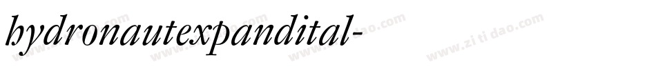 hydronautexpandital字体转换