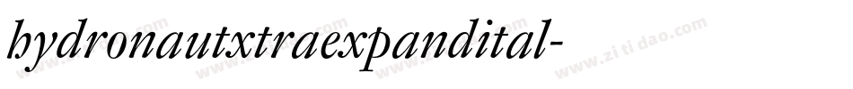 hydronautxtraexpandital字体转换