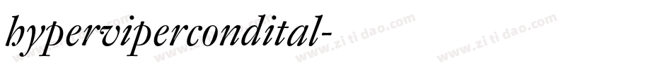 hypervipercondital字体转换