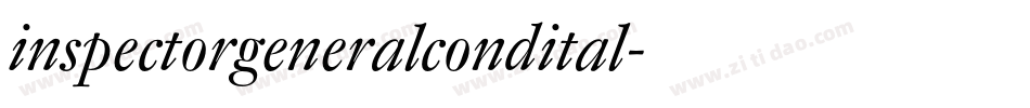 inspectorgeneralcondital字体转换