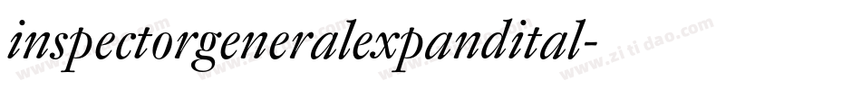 inspectorgeneralexpandital字体转换